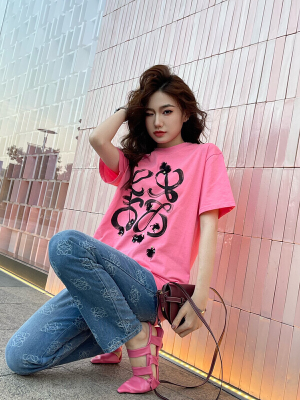 [YT] cartoon dust elf eyelash embroidered short sleeve T-shirt t51215# PCZ