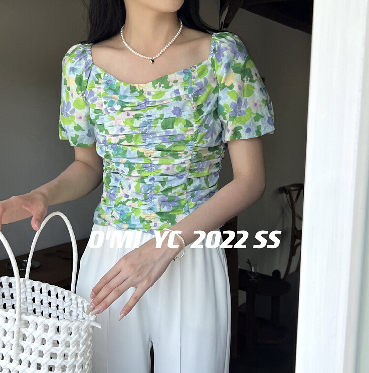 New in early summer! [O MI] Vintage oil painting with fragmentary flowers in two small shirts 8232# HBx