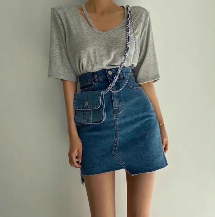 New in early summer! [d.ffstudio] Bodypack Korean wash versatile denim shorts (with Bodypack) 898# WTT