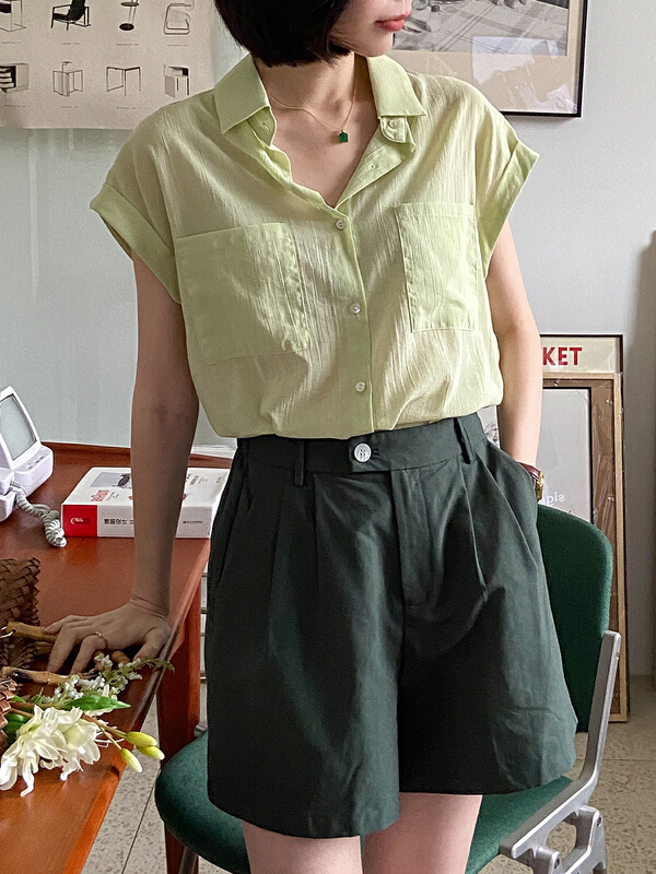 [secondtime] Korean loose sleeveless shirt 5220# XJ