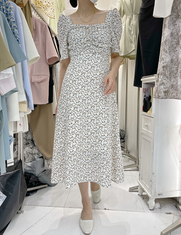 goods in stock! New in early summer! [salmoka] French Style Floral Chiffon Dress 6008# lwy