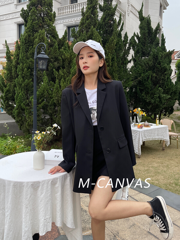 goods in stock! New year in early spring! [Mi hang m-canvas] Korean style simple suit ms6886# ozq