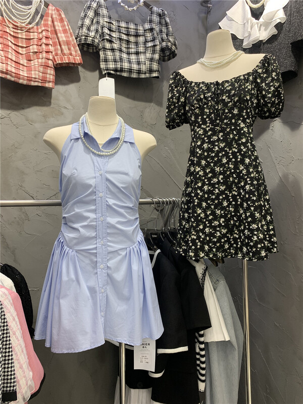 [Nair] Korean sleeveless waist shirt dress 58019# cqw