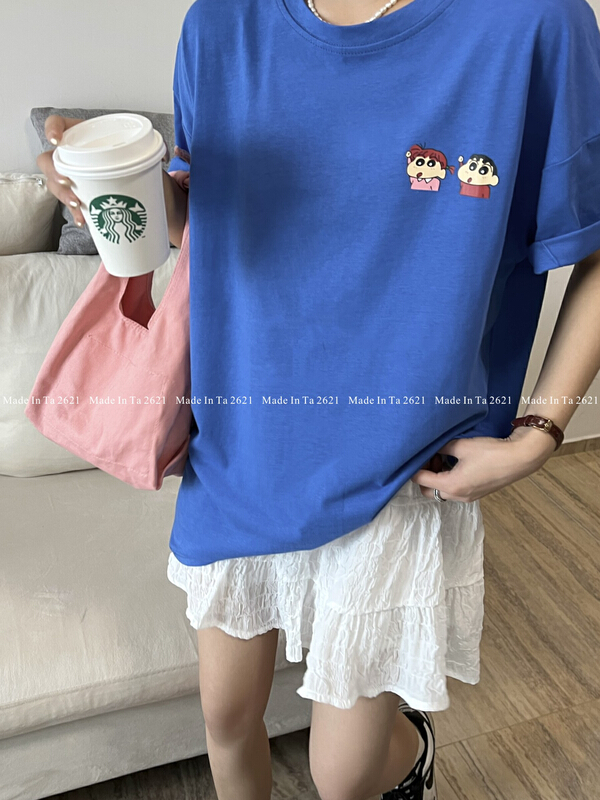 New in early summer! [TA +] Korean casual printed short sleeve T-shirt 2621# XYY