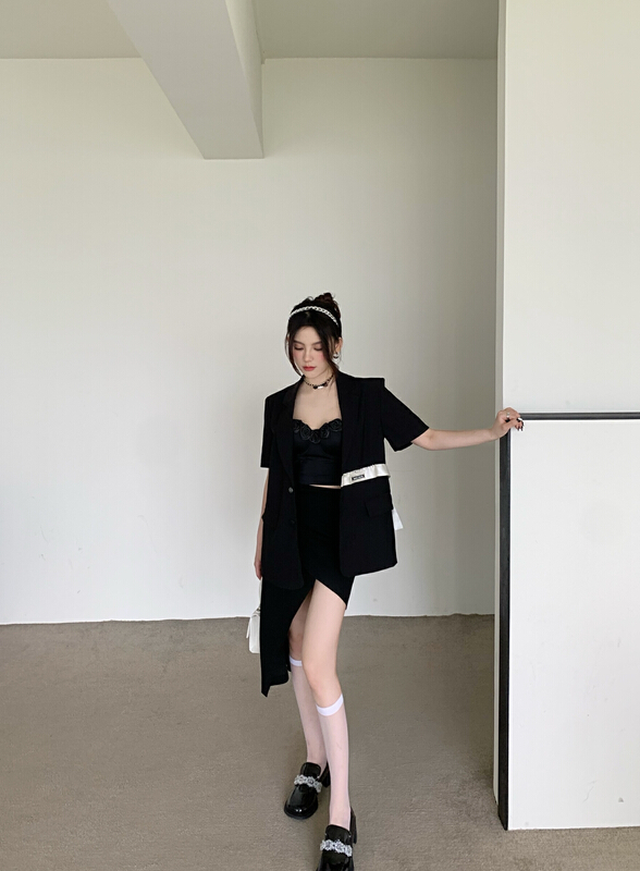 New year in early spring! [rich man] irregular clean color skirt 2110-16# PCZ