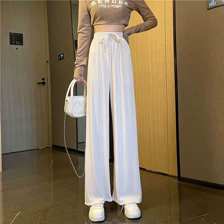[S.J] wide leg high waist casual pants 2233# LSW