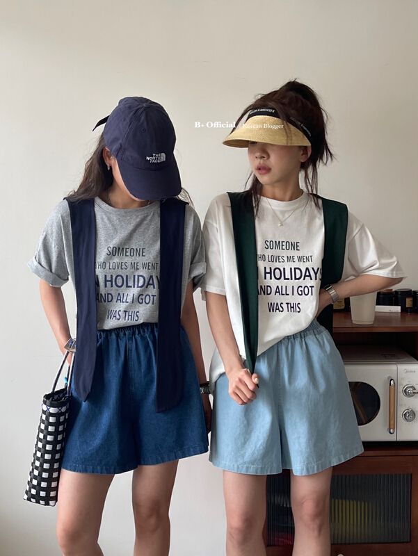 New in early summer! [B plus] ins versatile wash casual shorts 22-9219-2# HBx