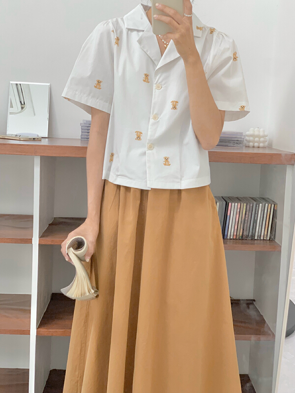 New in early summer! [UMI] V-neck Korean sweet little shirt 2620# PCZ