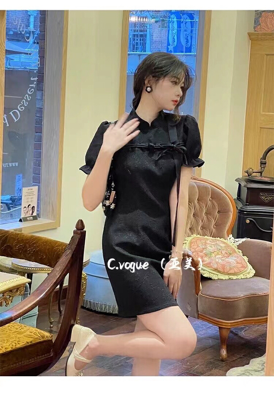 [c.vogue] retro improved cheongsam sweet cool dress 88500# PCZ