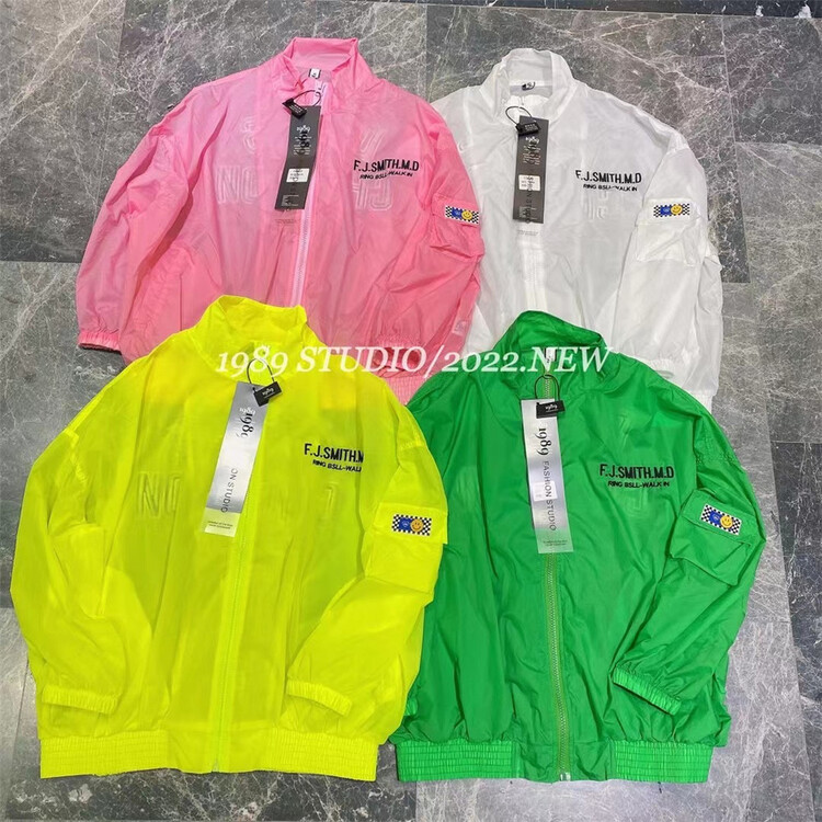 [1989] stand collar zipper fashion sunscreen shirt 9058# L