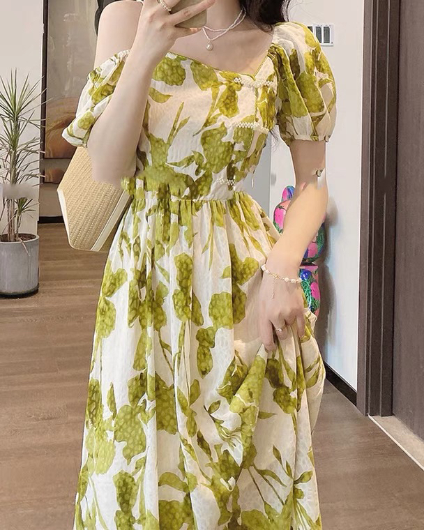 [L.L studio] square neck slim dress 77116# PCZ