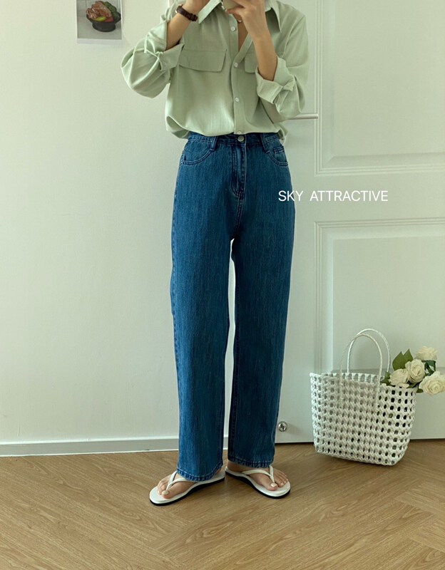New year in early spring! [sky] straight style Korean jeans 2853# HBx