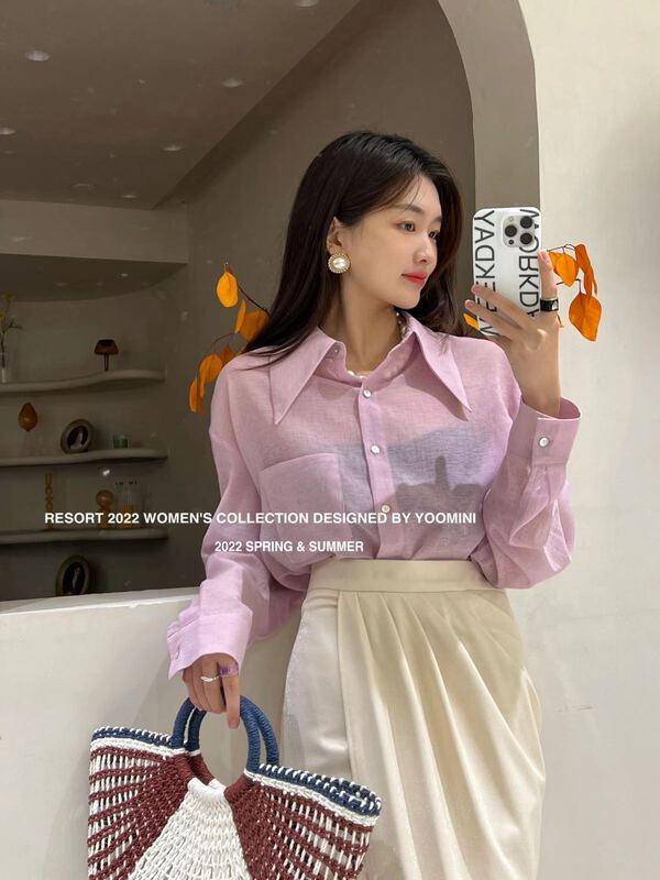[yoomini] Korean casual loose shirt c12436# WPL