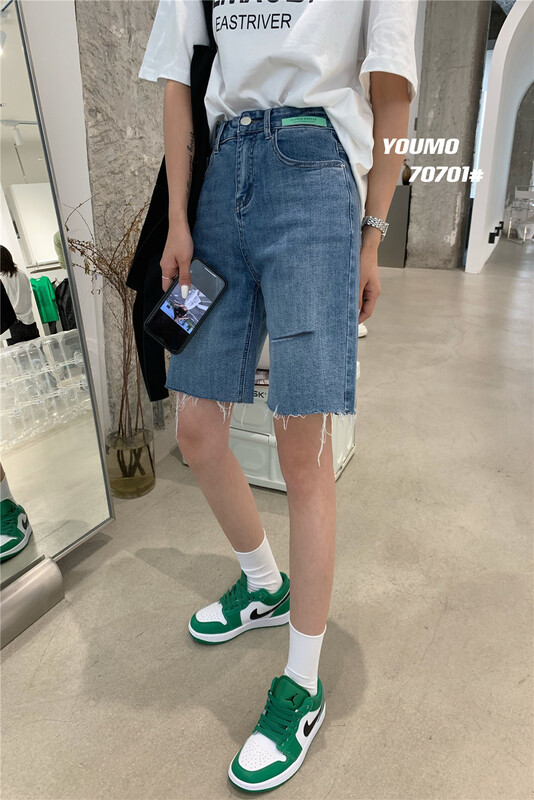 Summer new! [suxinlan] label Korean casual denim shorts 70701# LSL