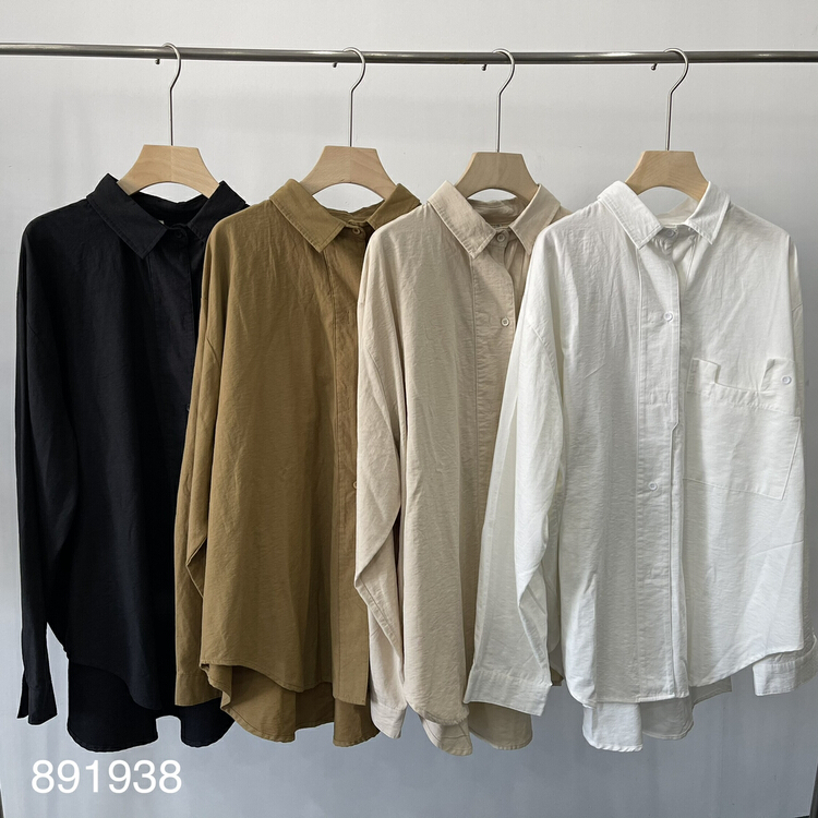 Original price 84.60! New year in early spring! [fabric] simple and loose net color comfortable versatile shirt 591938# XYY