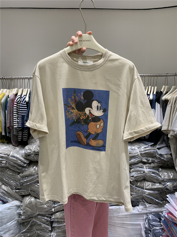 [benwo] simple and versatile Mickey short sleeve T-shirt 0682# CLS