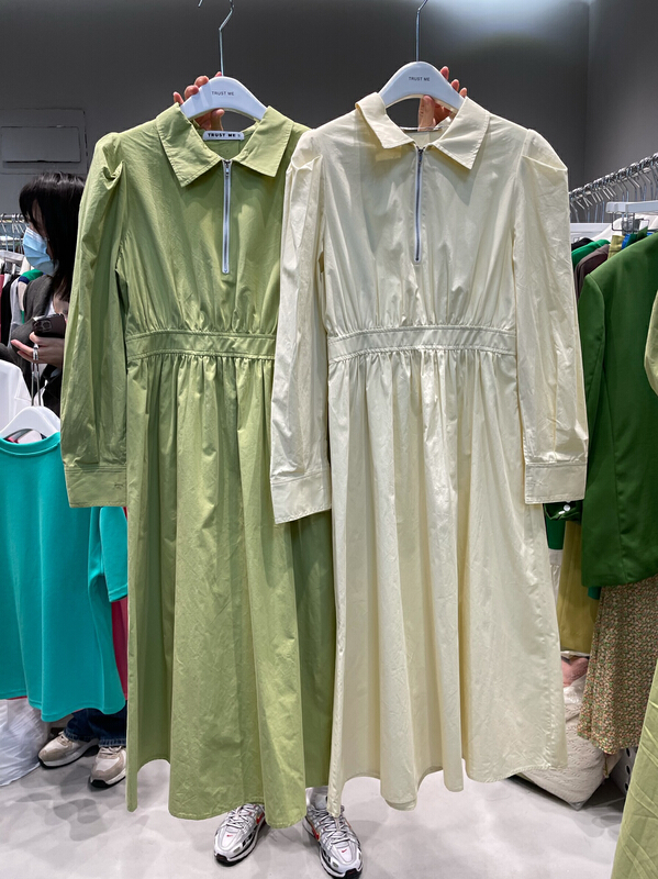 New in early summer! [trust me] fashionable and versatile bubble sleeve dress 67830# ozq