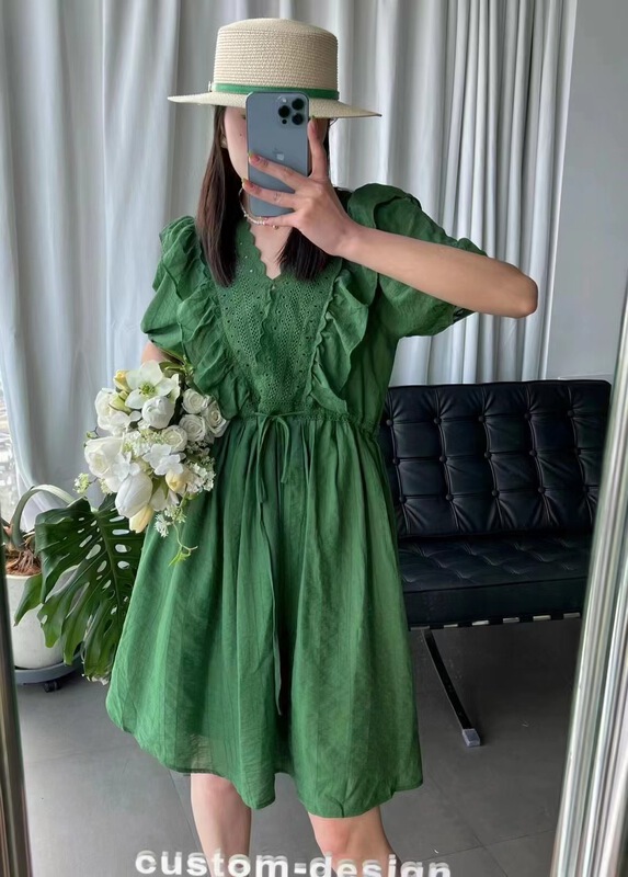 [UUS] Korean versatile dress with agaric edge 222005# zyh