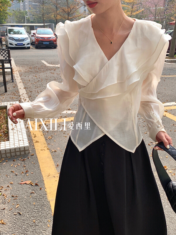 New year in early spring! [aixili aisili] fashionable and versatile small shirt 6252# WPL