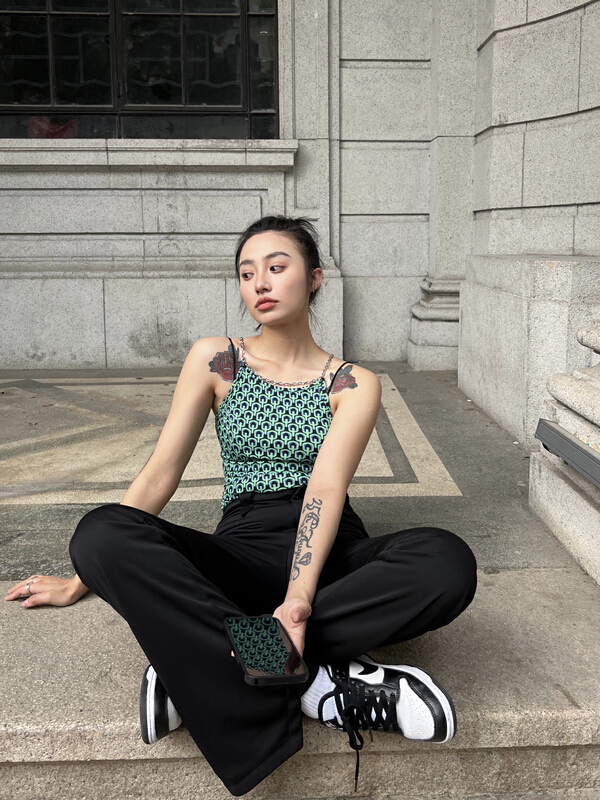 New in early summer! [7n] Korean print chain beach style vest / sling 7177# ozq