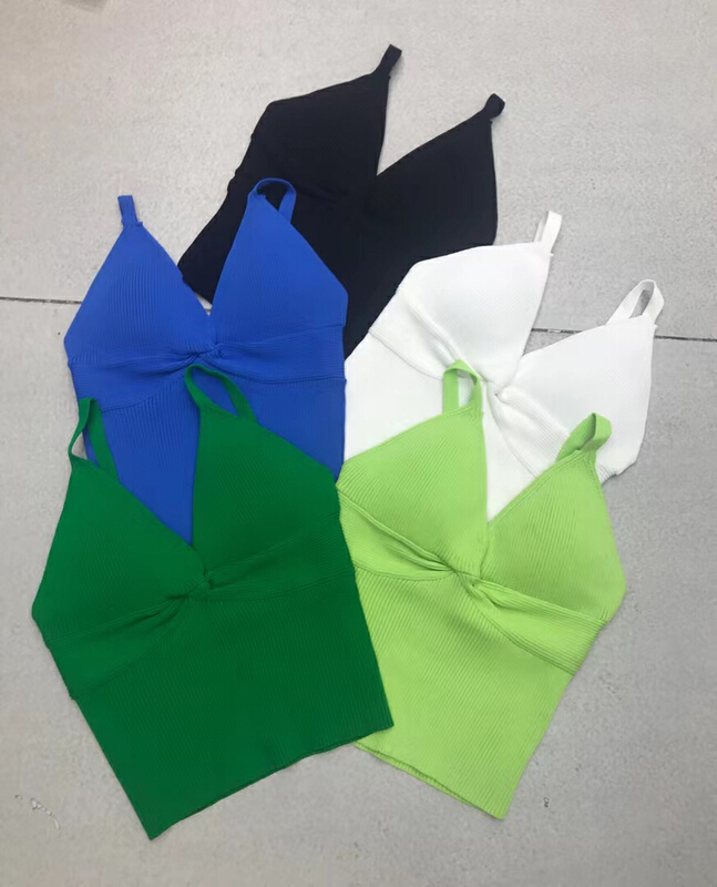 New in early summer! [o.shazidian] V-neck knitted pure desire vest / sling 6012# CSX