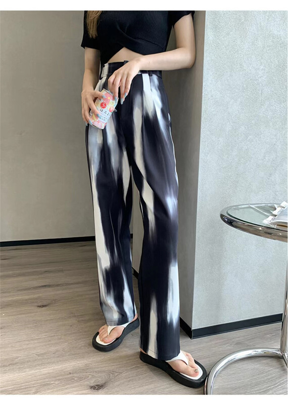 New in early summer! [Mi Luo] Korean tie dyed casual pants 77002# zyh