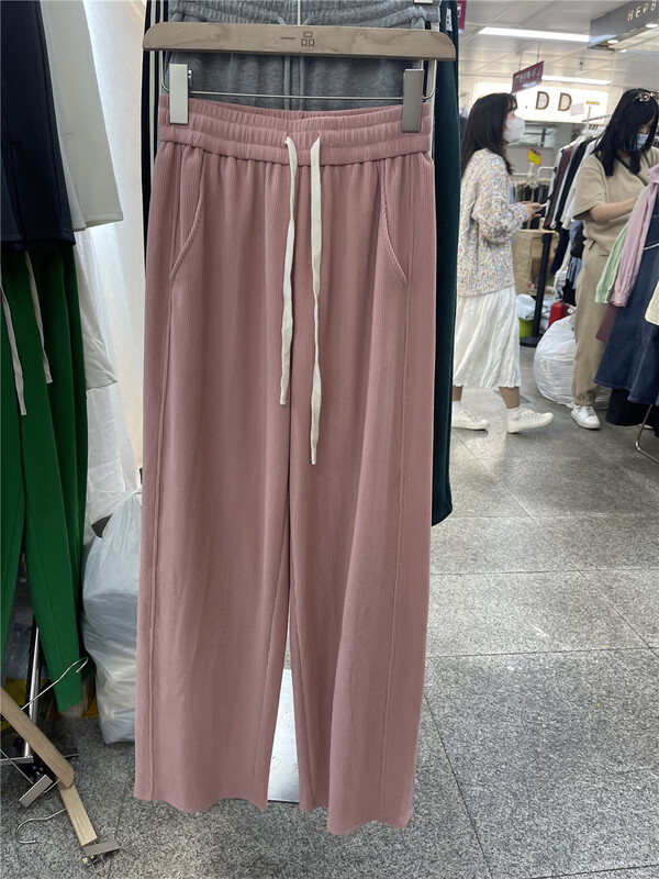 [Yipin family] simple and versatile loose tie casual pants 8819# WW
