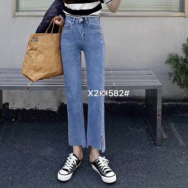 New year in early spring! [x2 square] Korean comfortable and versatile jeans 582# ll