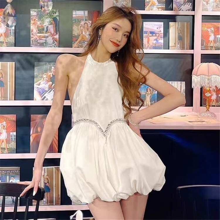 [66 clothing] little woman's Beaded fluffy dress 5280# JJ