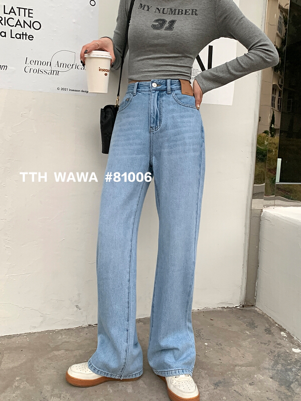 [Wawa] straight skinny versatile jeans 81006# ozq