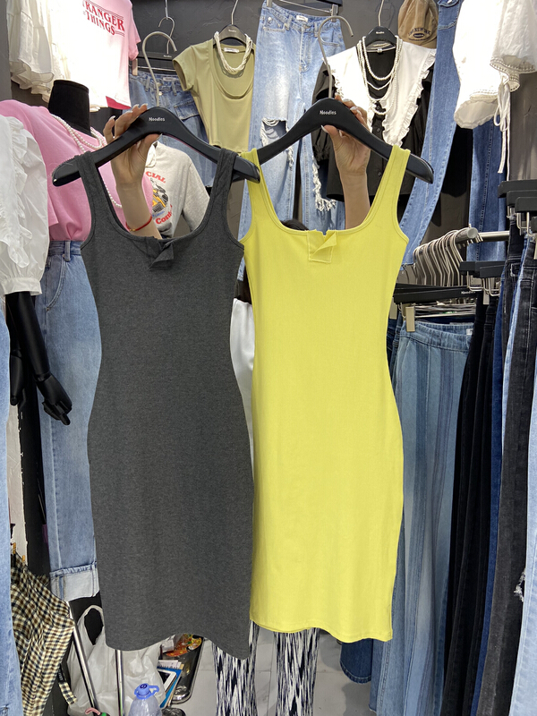 [noodles] fashionable slim tank top dress 8908# ozq