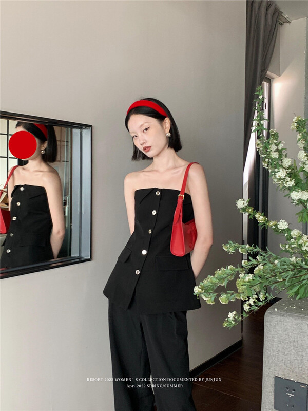 [DT class] slim fit single breasted vest / sling 4754# XYJ