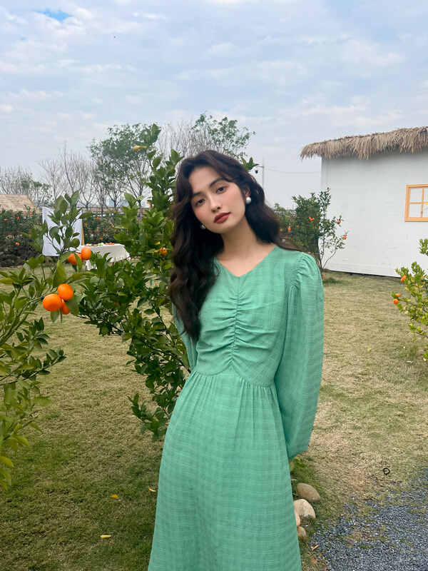 goods in stock! [es modish] pleated waist design dress ops546a# XYJ