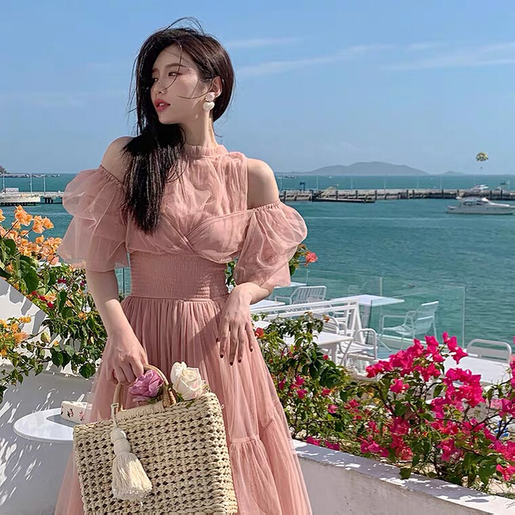 New year in early spring! [w design] bubble sleeve celebrity style waist slim dress 62711# WPL
