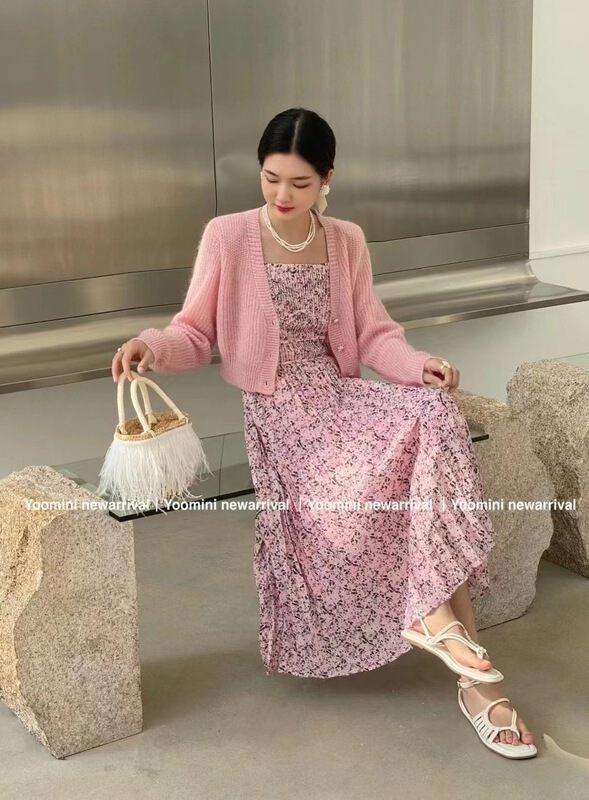 goods in stock! New year in early spring! [bestie] Korean Ladies' short knitted cardigan (excluding temperament) 1076# hjy