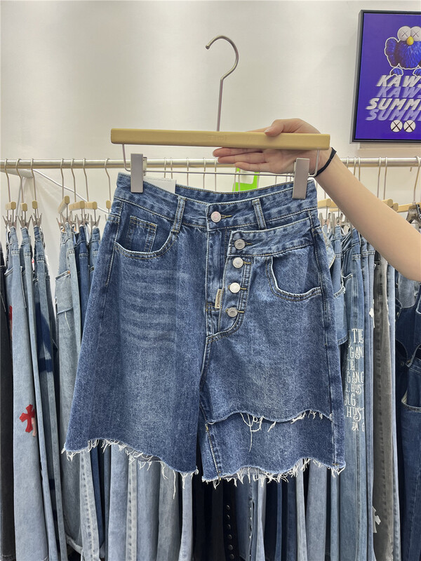 New in early summer! [TIMI] irregular design casual denim shorts 6955# LSW