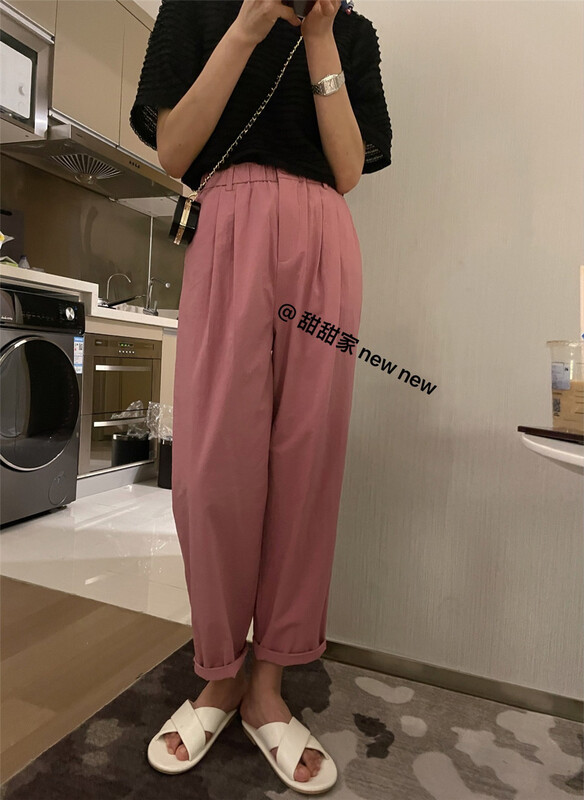 [tiantianjia] Korean style net version simple and versatile casual pants 968# L