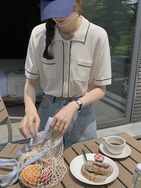 [T.G] Korean versatile fashion knitted cardigan 17312# cqw