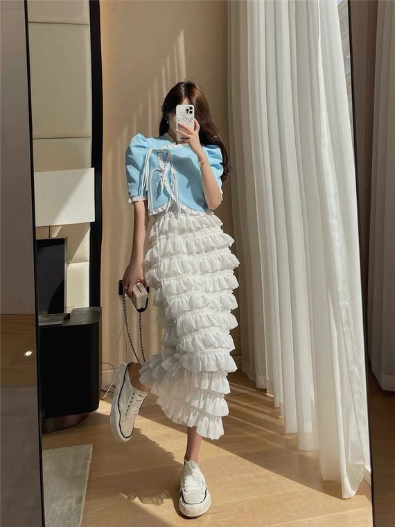 [Hello] Korean sweet and versatile cake skirt ys6308# lwy