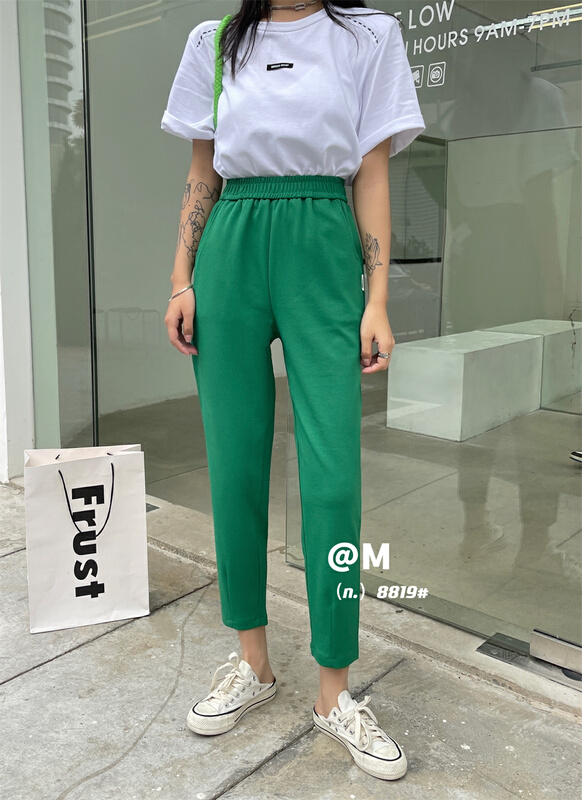 New year in early spring! [Da m family] pure color Korean comfortable casual pants (only pants) 8819# WTT