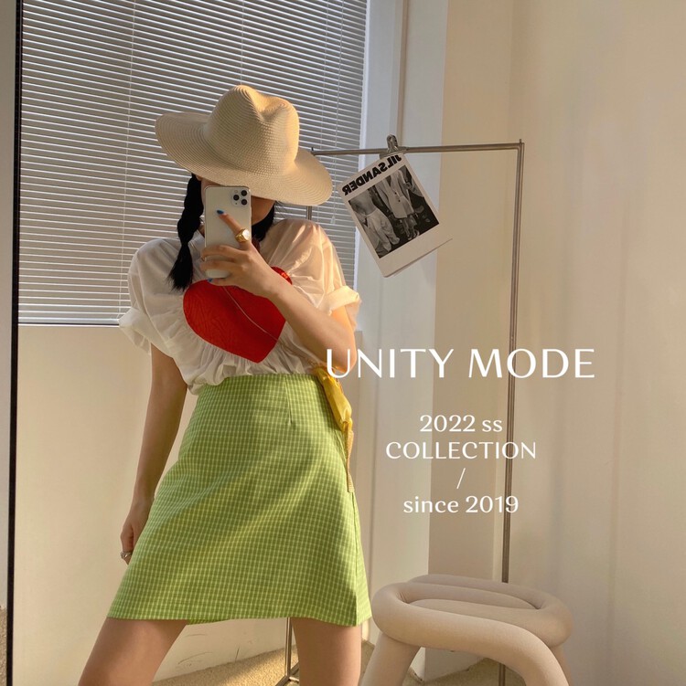 New in early summer! [unit] lattice slim high waist skirt 6056# cqw