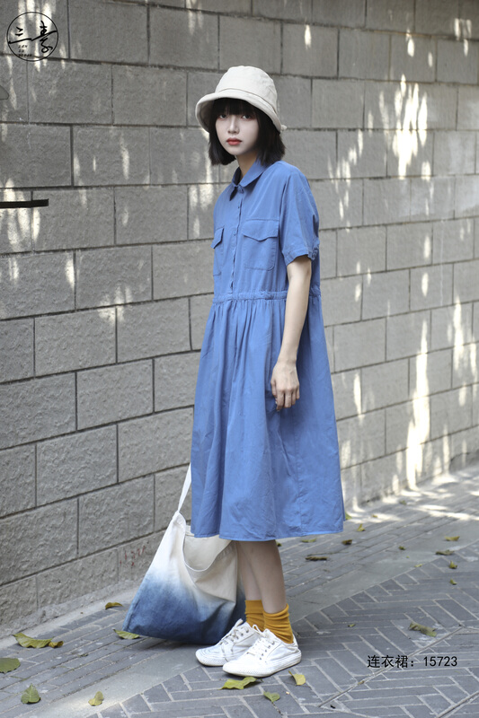 New in early summer! [original three element clothes] simple commuter dress 15723# XYJ