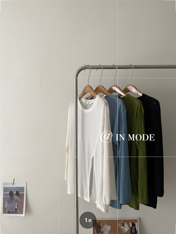【IN MODE】簡約純色寬鬆開衩防曬衫  6861#  CQW