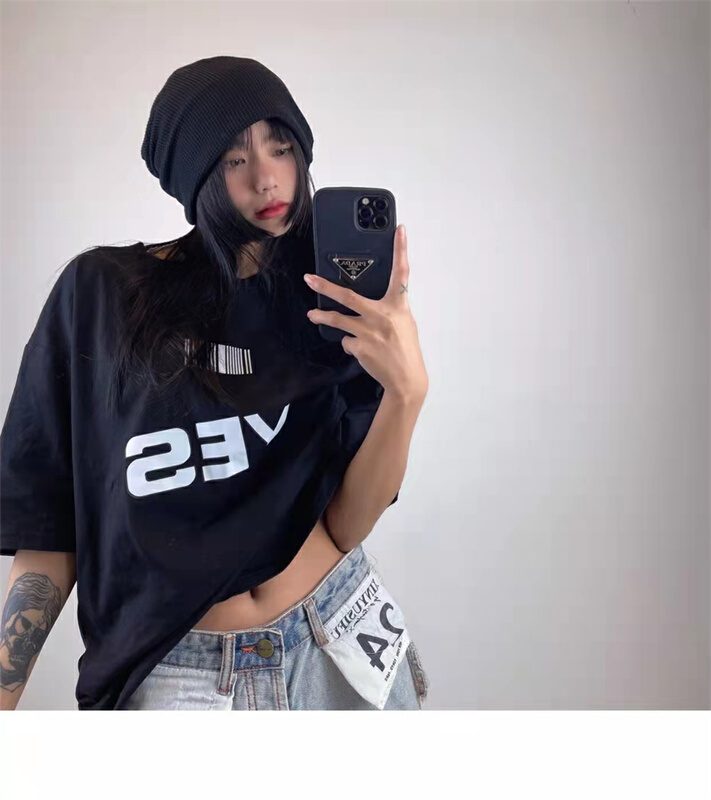 goods in stock! New in early summer! 【8】 Korean loose letter yes printed short sleeve T-shirt 9626# XYY