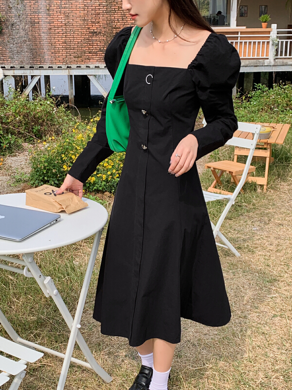 goods in stock! [hempure] Korean ins style lamb leg sleeve design dress s22101038# jhy