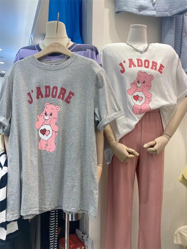 New in early summer! [thank. Ou] simple and versatile Japanese cartoon short sleeved T-shirt (T-shirt only) 2216# CLS