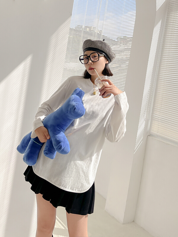 [BL Bertie Leah] versatile basic fashion classic long sleeve T-shirt 22506# jhy