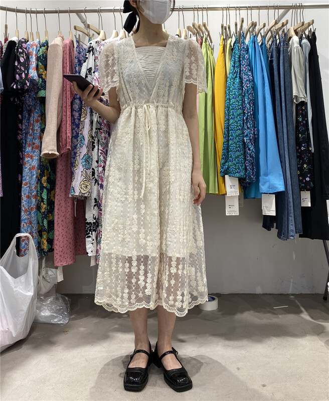 [zicci] French court style slim embroidered dress 106676# lwy