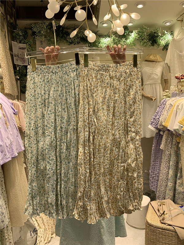 New in early summer! [nobo] Korean elastic waist Floral Chiffon Skirt ys1-899# PCZ