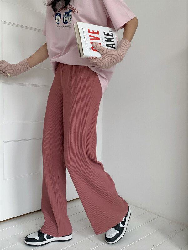 New year in early spring! Eight colors! [Lina] Korean style straight tube versatile clean color casual pants 121u019# zxx
